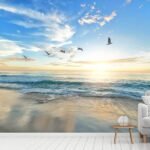 Wall murals Birds flying in the sky