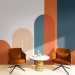 Wall murals An orange and white arch