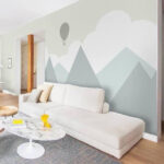 Wall murals Shadow of a hot air balloon