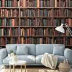 Wall murals Row of books on a shelf