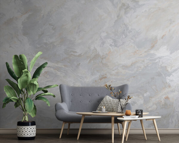 Waves of pale marble texture Wall murals Waves of pale marble texture