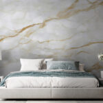 Wall murals Marble surface with elegant veins.