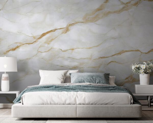 Marble surface with elegant veins Wall murals Marble surface with elegant veins