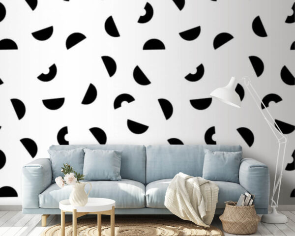 Black and white pattern Wall murals Black and white pattern