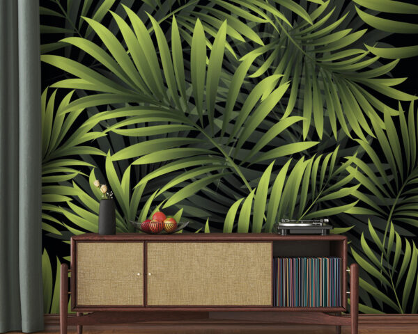 Wall murals Wall murals Group of green leaves (SKU: u83919)