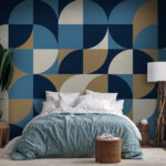 Wall murals Geometric pattern in blue tones