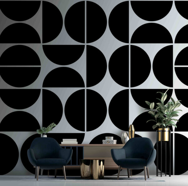 Black and white pattern Wall murals Black and white pattern