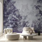 Wall mural Group of trees with purple leaves