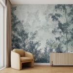 Wall mural Group of trees with leaves