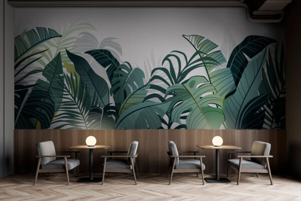 Group of green leaves Wall murals Group of green leaves