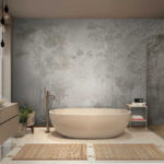 Wall murals Misty forest with delicate foliage