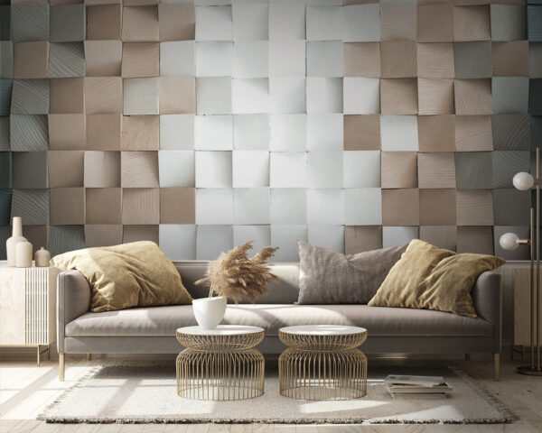 Textured beige and white pattern Wall murals Textured beige and white pattern