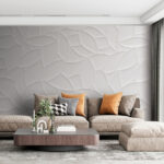 Wall murals Textured pattern with overlapping leaves.