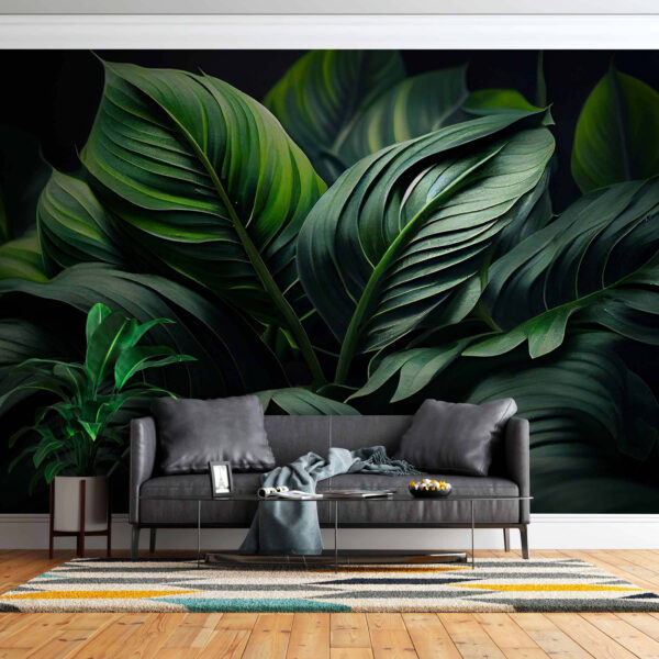 Lush green leaves in harmony Wall murals Lush green leaves in harmony