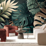 Wall murals Tropical leaves layered in harmony