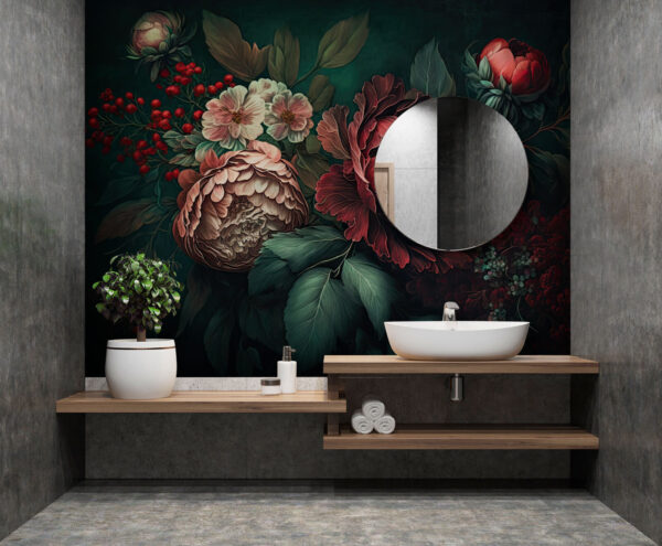 Wall murals Elegant blooms with rich colors (SKU: u75412) Wall murals Wall murals Elegant blooms with rich colors (SKU: u75412)