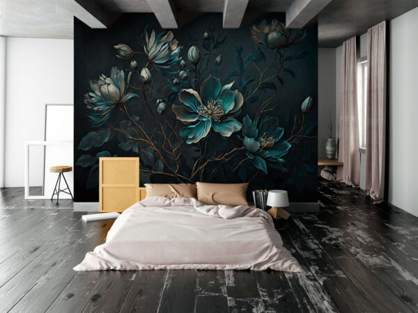 Elegant floral bouquet with vibrant colors Wall murals Elegant floral bouquet with vibrant colors