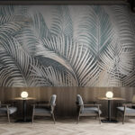 Wall murals Elegant palm fronds in layers