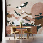 Wall murals Painting of fish in the sky