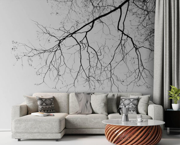 Bare branches create intricate patterns Wall murals Bare branches create intricate patterns