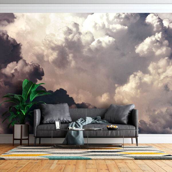 Dramatic clouds gather in sky Wall murals Dramatic clouds gather in sky