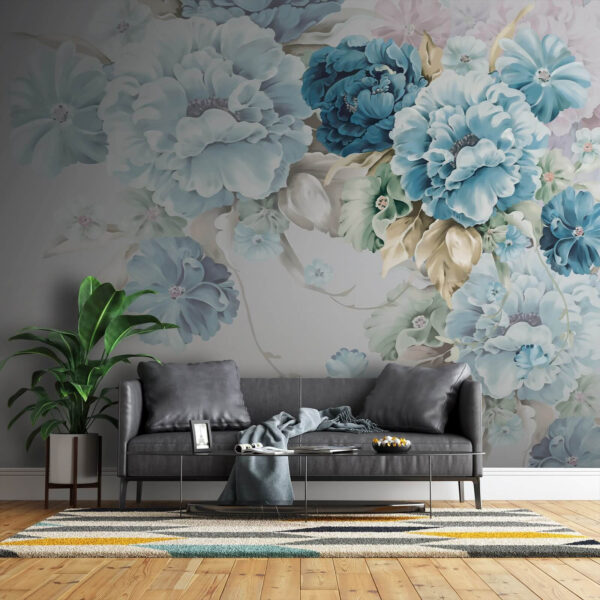 Pastel blossoms in artistic arrangement Wall murals Pastel blossoms in artistic arrangement