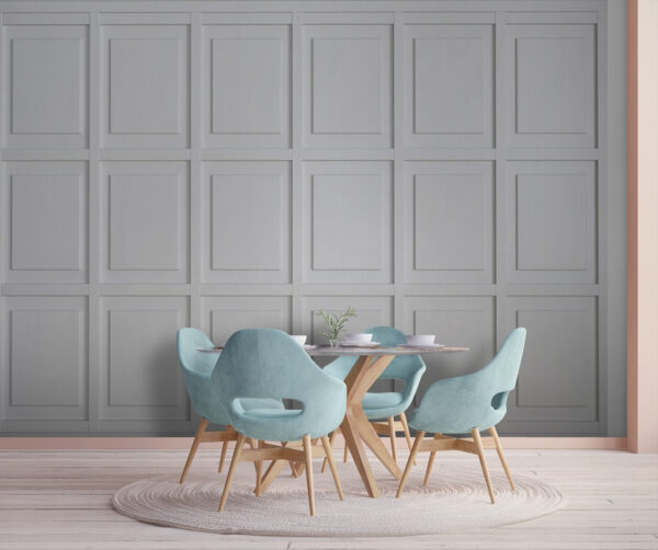 White wall with square tiles Wall murals White wall with square tiles