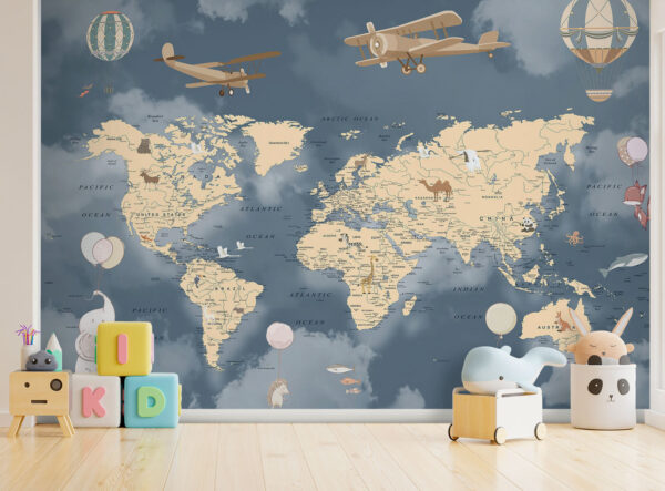 Hot air balloon in the sky Wall murals Hot air balloon in the sky