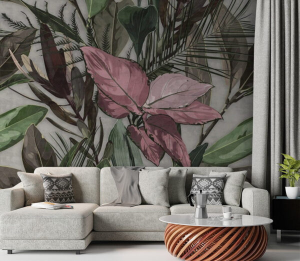 Vibrant botanical composition in nature Wall murals Vibrant botanical composition in nature