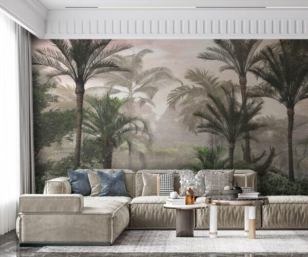Serene morning in tropical paradise Wall murals Serene morning in tropical paradise