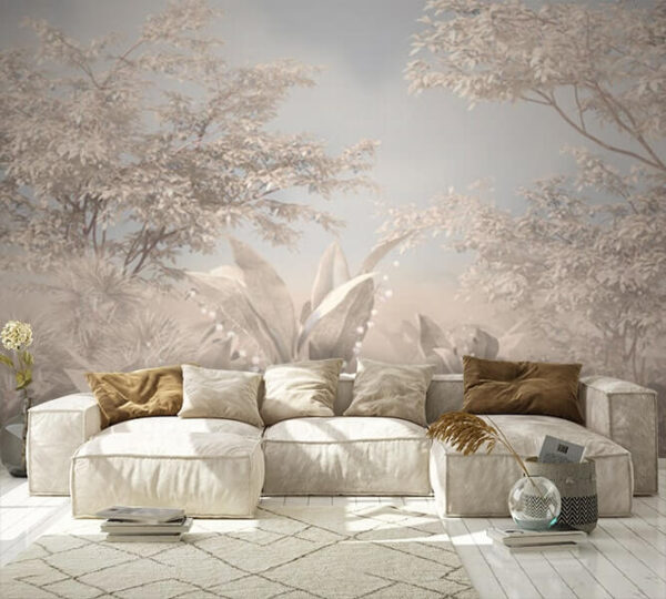 Calm landscape with gentle foliage Wall murals Calm landscape with gentle foliage