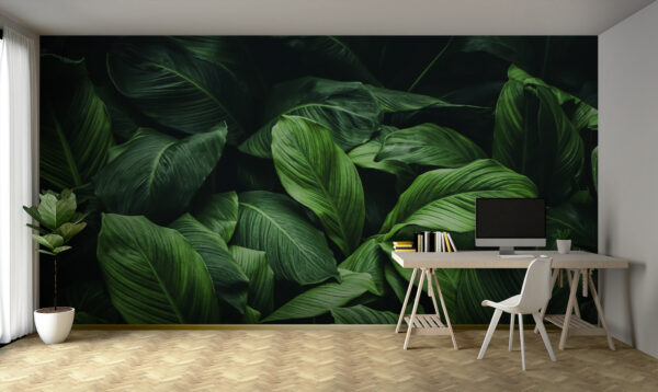 Lush green leaves in harmony Wall murals Lush green leaves in harmony