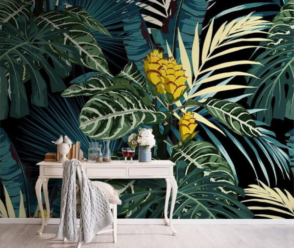 Pattern of tropical plants Wall murals Pattern of tropical plants