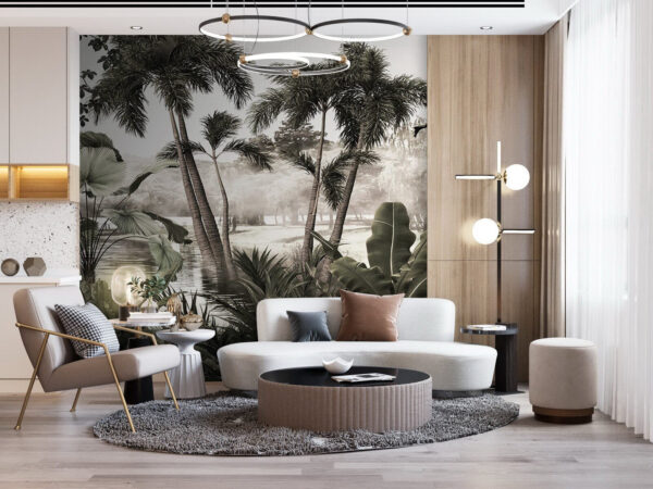 Tropical paradise by the water Wall murals Tropical paradise by the water