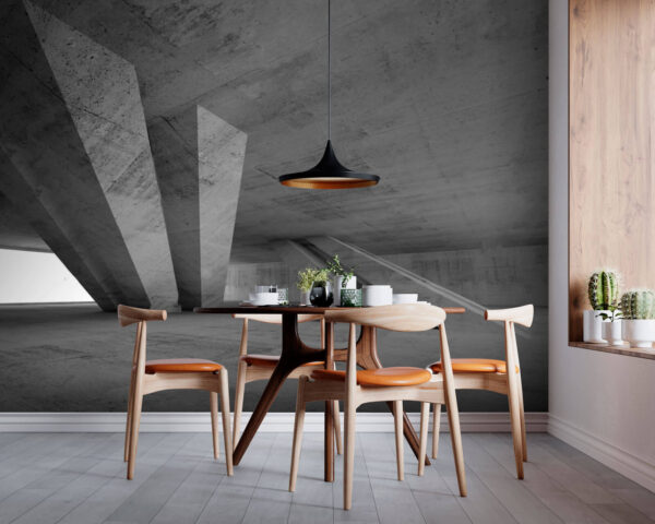 Concrete room with columns Wall murals Concrete room with columns