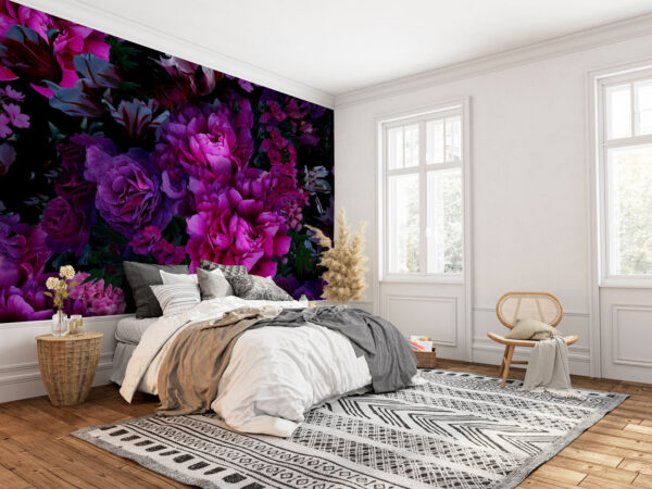 Group of purple flowers Wall murals Group of purple flowers