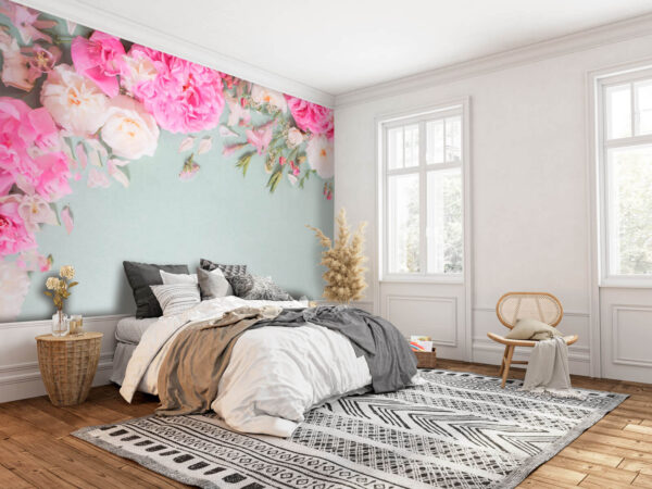Group of pink flowers Wall murals Group of pink flowers