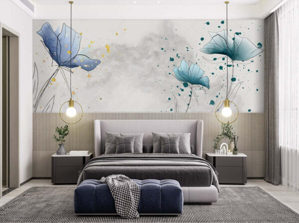 Drawing of a butterfly Wall murals Drawing of a butterfly