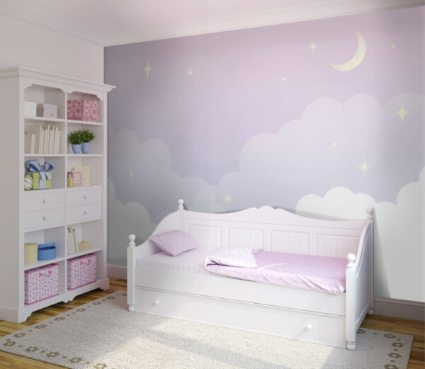 Moon and clouds in the sky Wall murals Moon and clouds in the sky