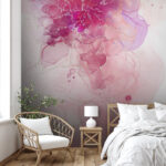Wall murals Pink and purple flower