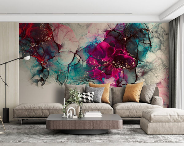 Wall murals Colorful abstract ink splatter art (SKU: u71832) Wall murals Wall murals Colorful abstract ink splatter art (SKU: u71832)
