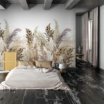 Wall murals Watercolor pampas grass arrangement