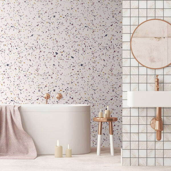 Colorful terrazzo pattern on display Wall murals Colorful terrazzo pattern on display