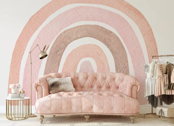 Pastel arch in watercolor style Wall murals Pastel arch in watercolor style