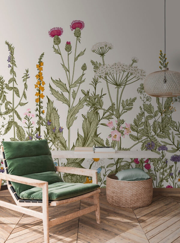 Wildflowers in vibrant spring bloom Wall murals Wildflowers in vibrant spring bloom