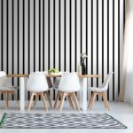 Wall murals Black and white vertical lines