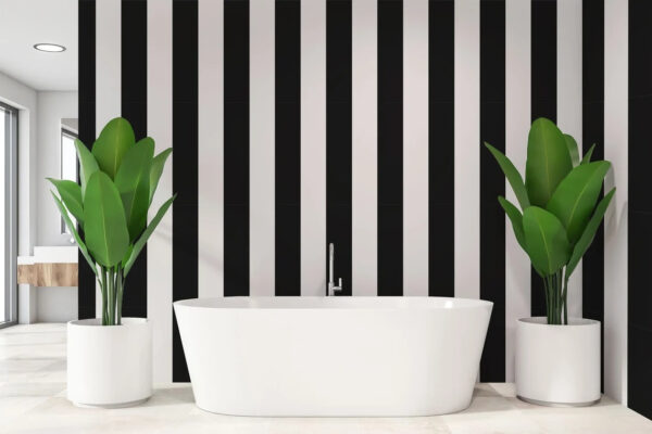 Black and white striped background Wall murals Black and white striped background