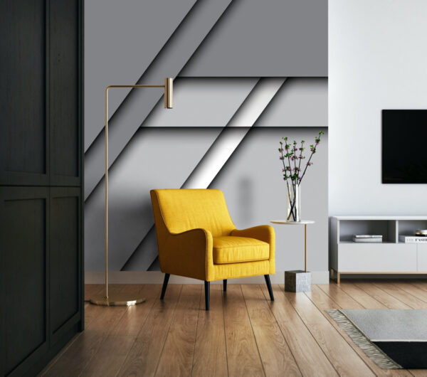 Grey and white background Wall murals Grey and white background