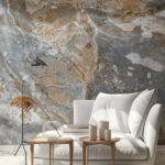 Wall murals Marble texture with earthy tones