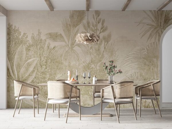 Drawing of plants and plants Wall murals Drawing of plants and plants